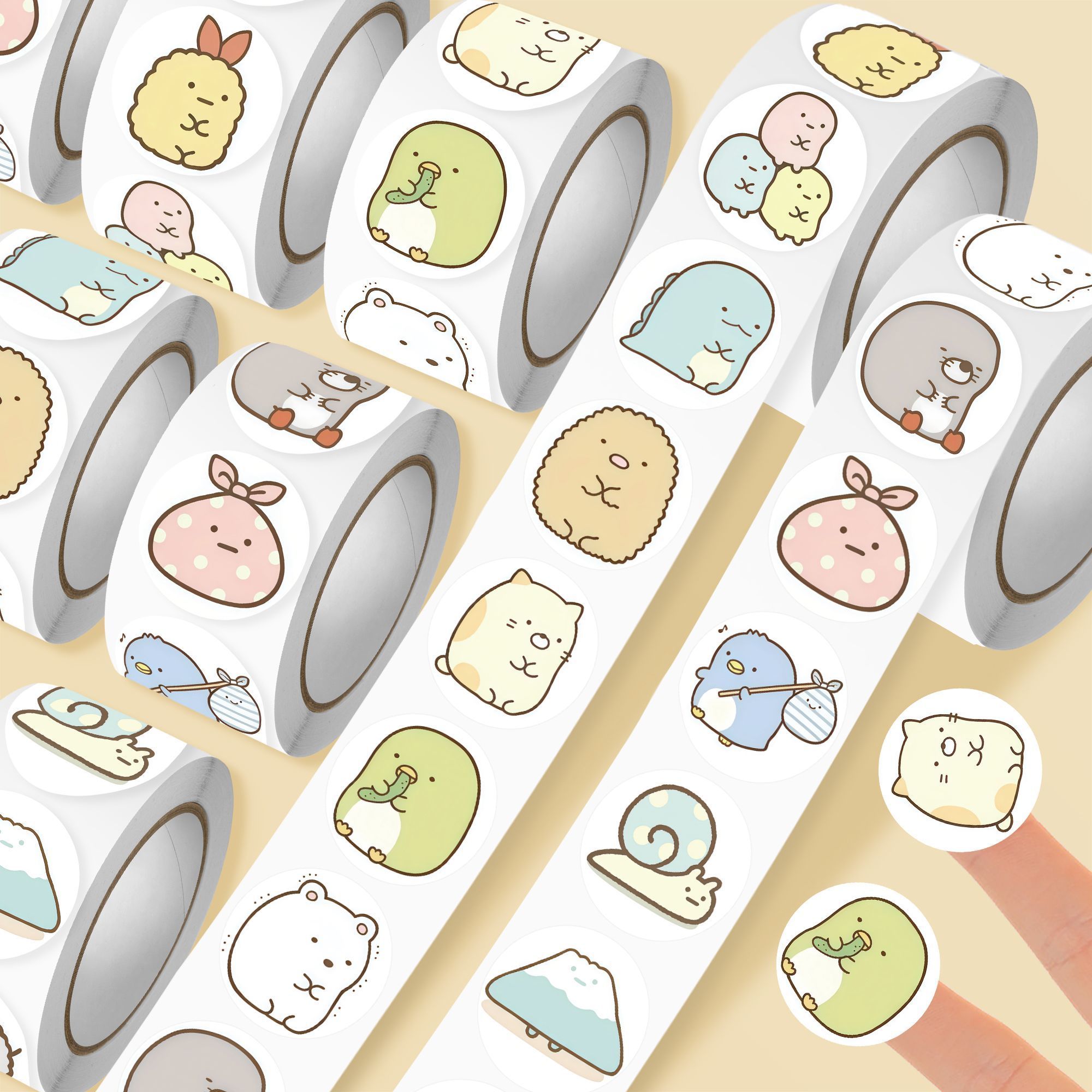 Washi Tape Rolls - Sumikko Gurashi Aufkleberrolle 1500 Stück Kawaii