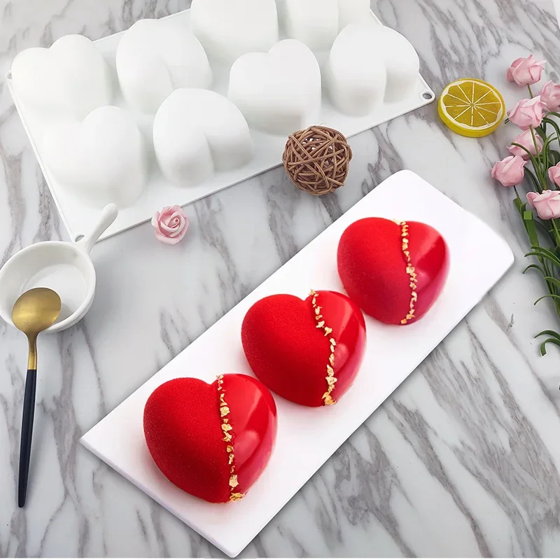 Art Craft Ice Cream - Neue 8-Gitter-Hohlraum-Liebe-Herzform, Kuchenform, Mousse, Eis, Schokolade,