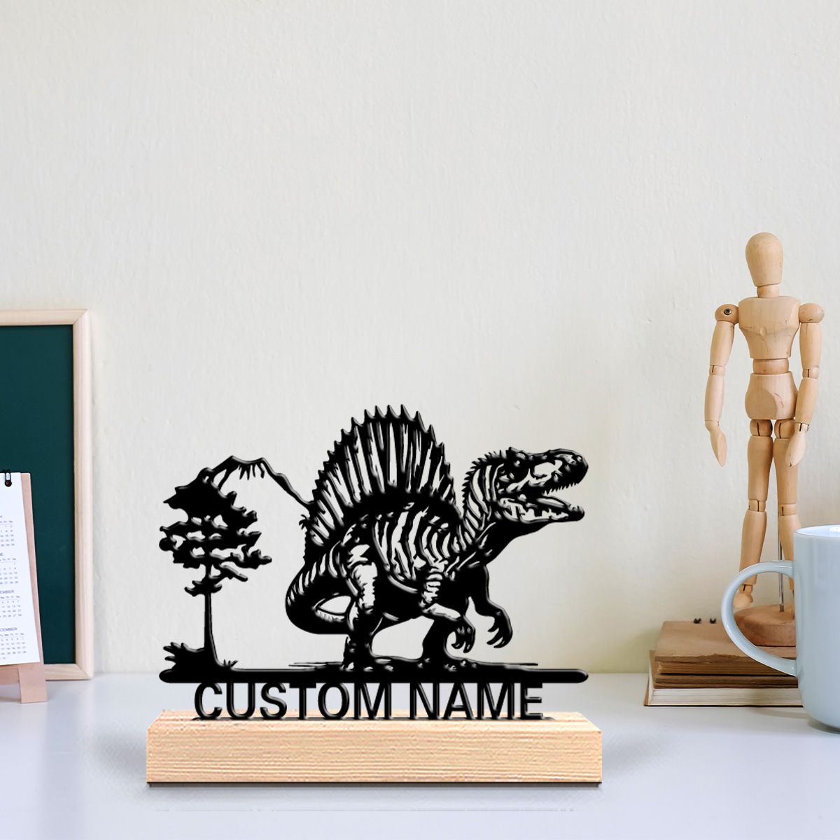 Art Craft Dinosaurs - 1 Stück modernes, personalisiertes Dinosaurier-Buchstaben-Dekorationsobjekt aus