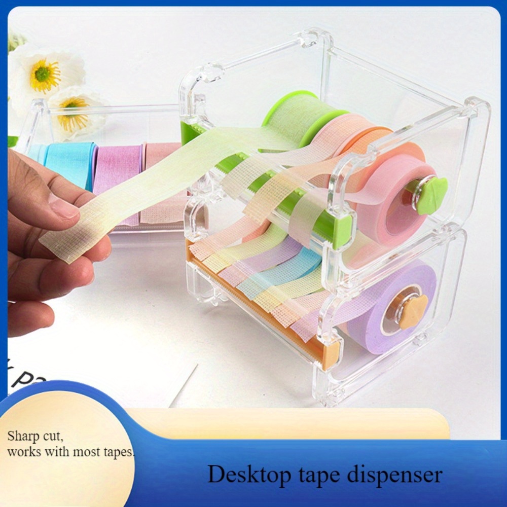 Washi Tape Rolls - Mehrzweck-Klebebandspender, tragbarer Washi-Tape-Schneider mit transparentem Halter