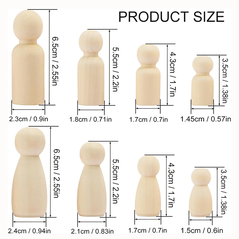 2/5/10 Stück Holzklammerpuppen – Craft And Art Difference Bewertung und Preis