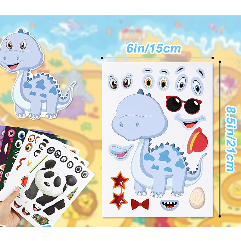 12/24 Blatt „Make a Face“-Aufk – Art And Craft Zoo Animals Bewertung und Preis