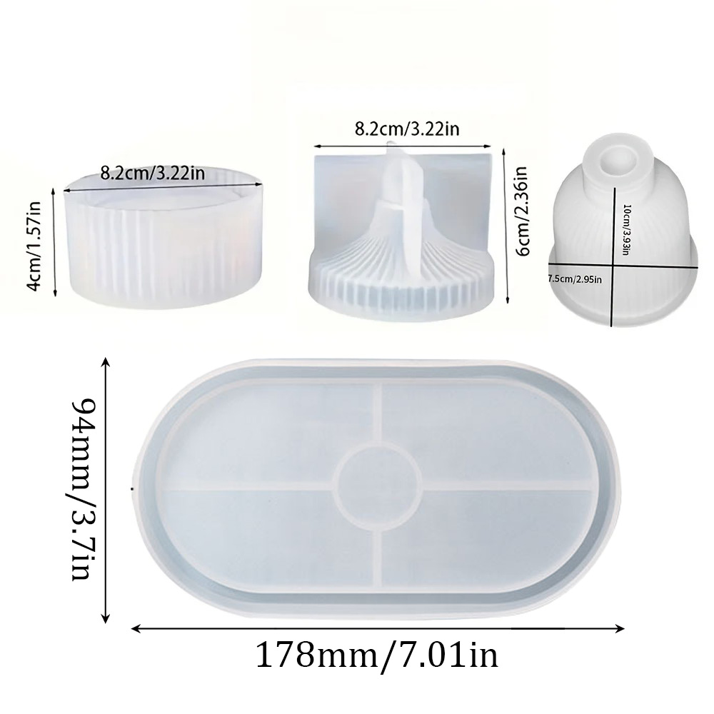 4 Stück Silikonformen, ovale T – Art Craft Website Bewertung und Preis