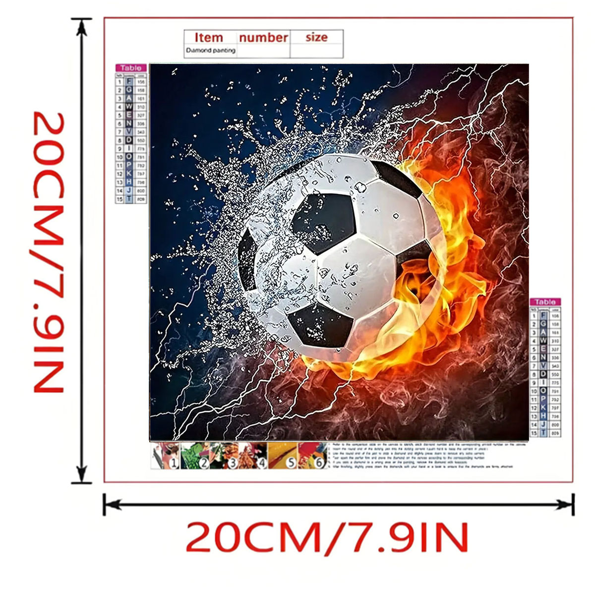 Ein Set Fußball-Diamantmalerei – Art Craft Website Bewertung und Preis